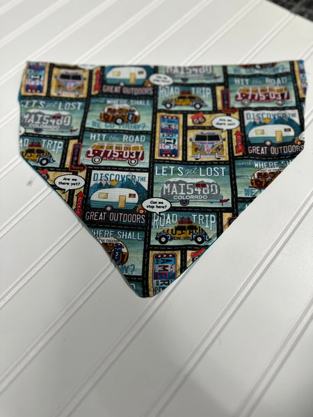 Personalized reversible dog over the collar bandana