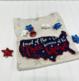 Land of the FREE chenille Patch Shirt