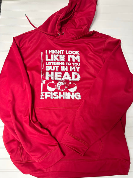 Adult Hooded Fishing Sweatshirt