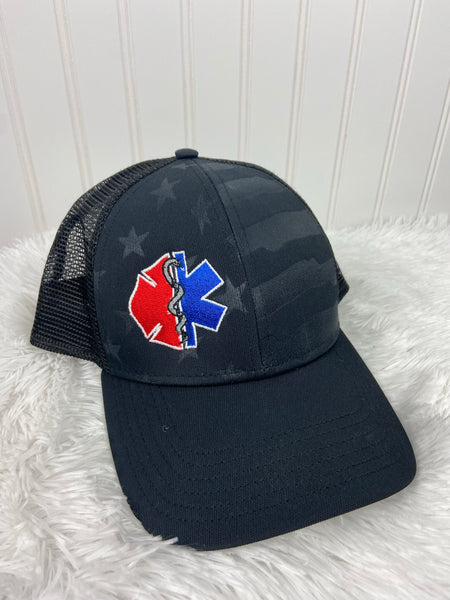 Firefighter/Star of life Baseball hat