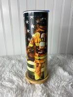 Firefighter Skinny Tumbler 20 ounce